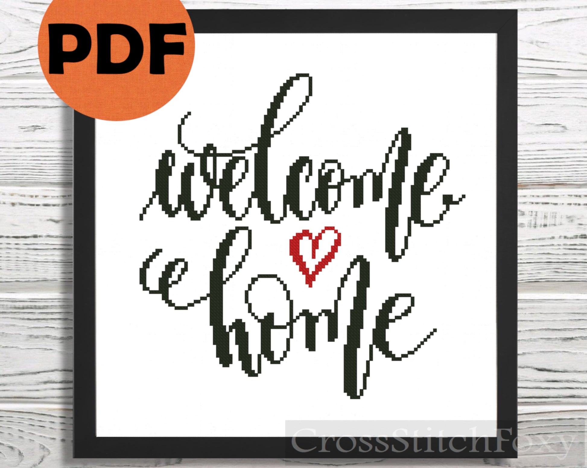 Welcome Home cross stitch pattern