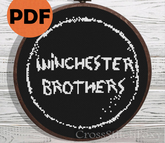 Winchester Brothers Supernatural cross stitch pattern