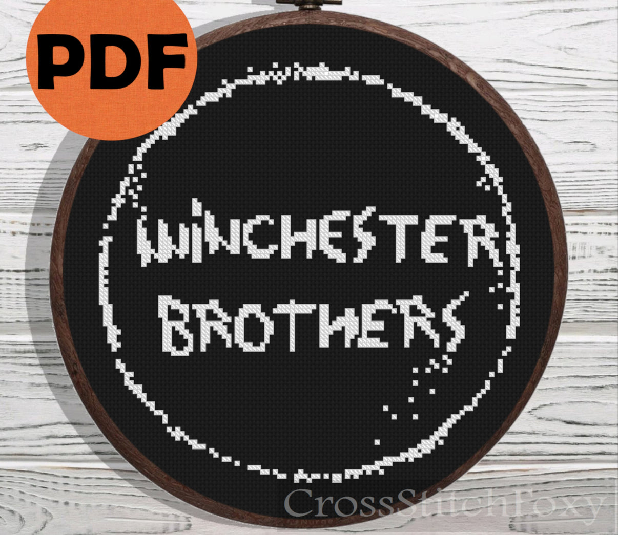Winchester Brothers Supernatural cross stitch pattern Cross Stitch Foxy