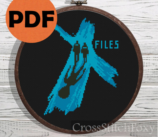 X-Files cross stitch pattern