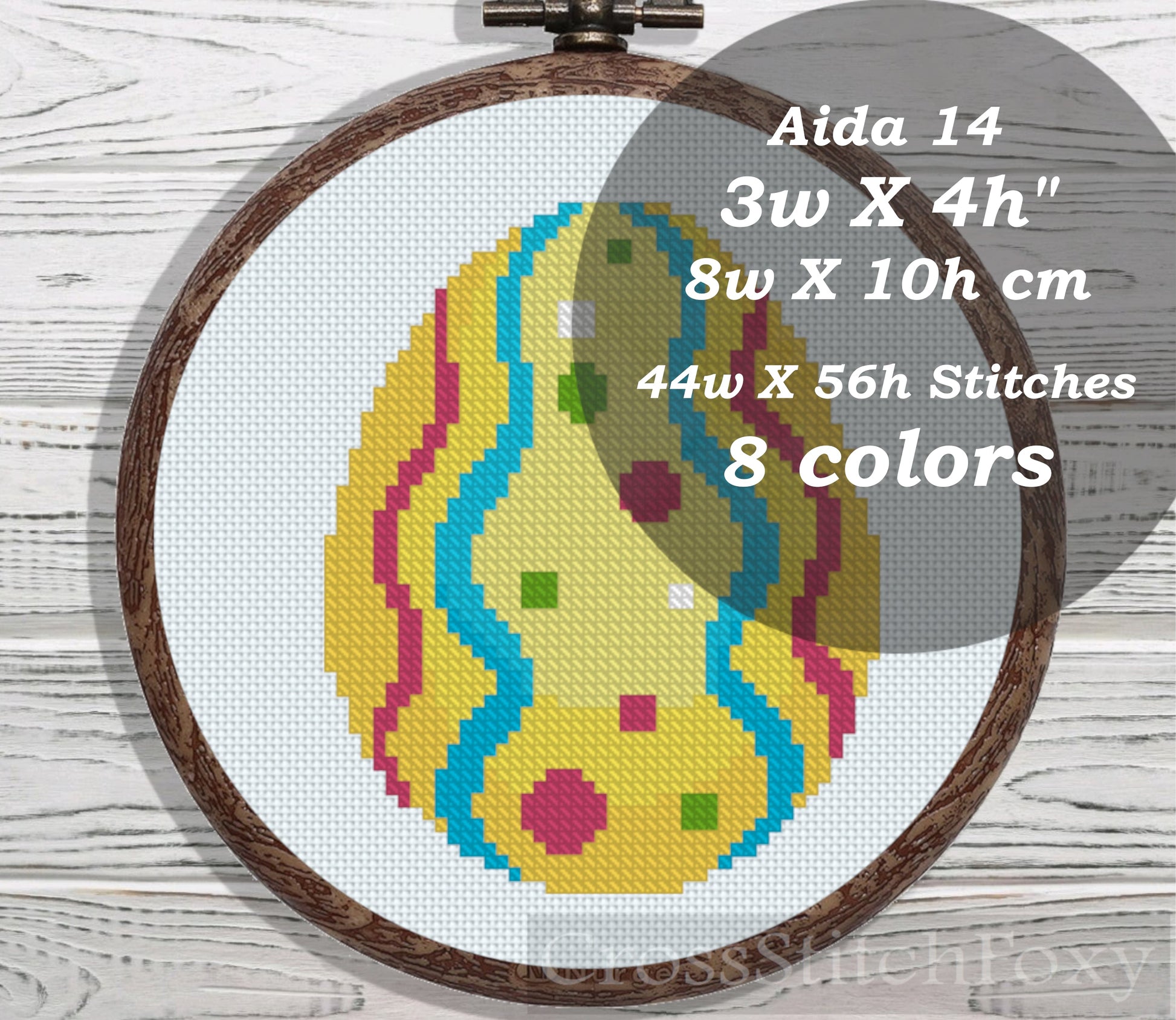 Yellow Easter Egg cross stitch pattern