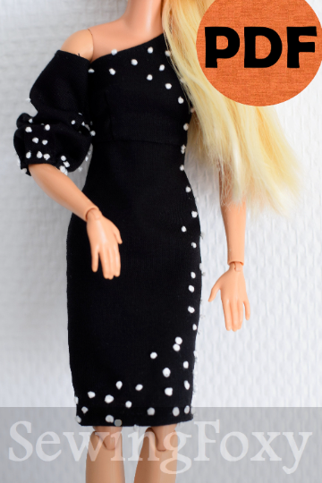 Barbie Doll Red Dress Sewing Pattern
